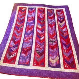 Handmade Quilt Vibrant Color Reversible